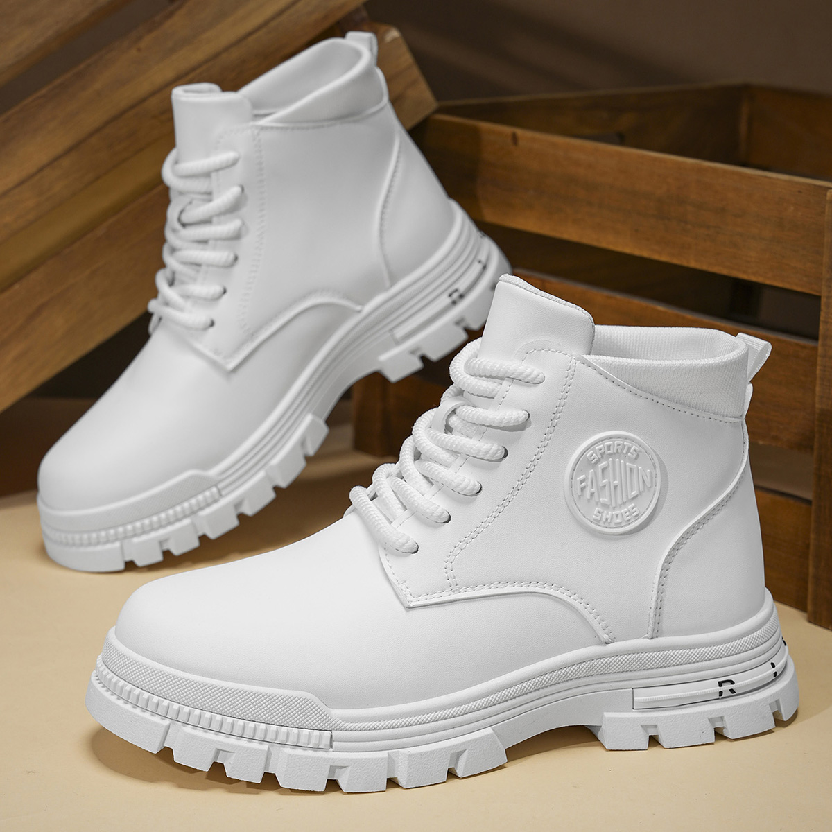 Men'S Fashion News - Men's Fashionable All-Season White Motorcycle Boots