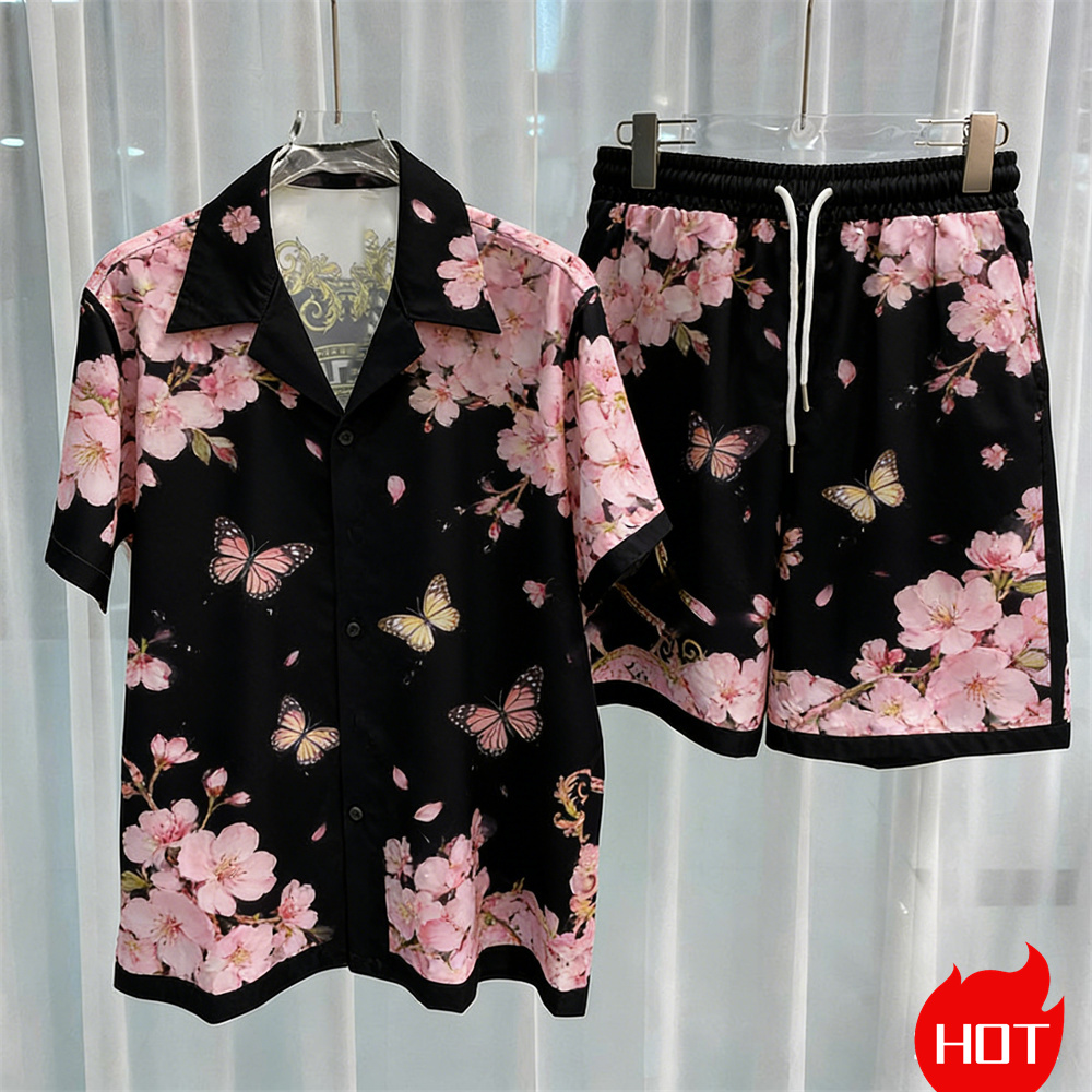 Mens Fashion Workwear - Digital printed men's set fashion two-piece