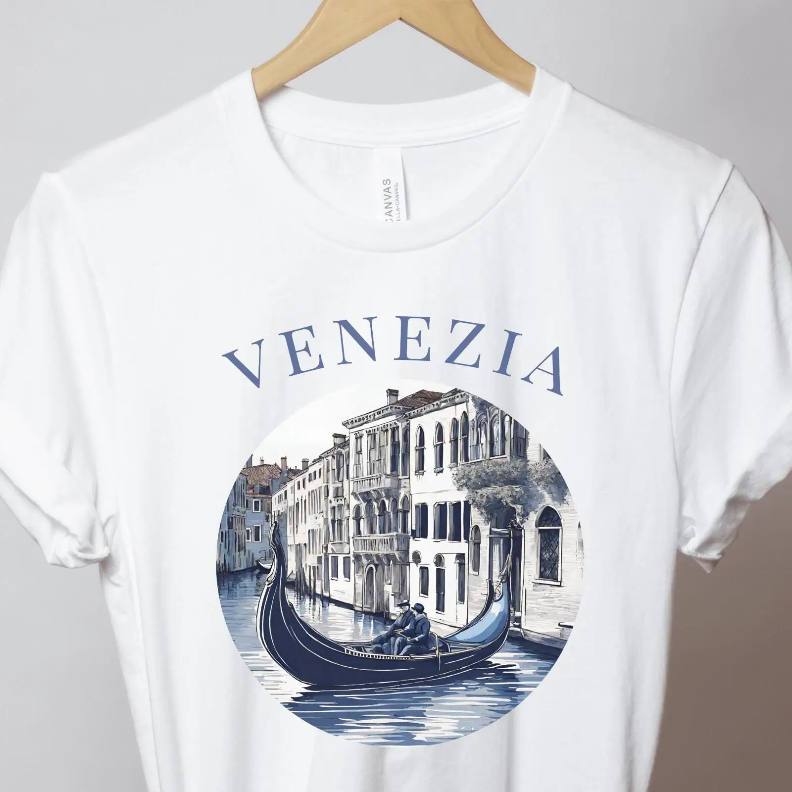 Men'S Fashion Venice Italy - Venice T Shirt Blue Gondola Venezia