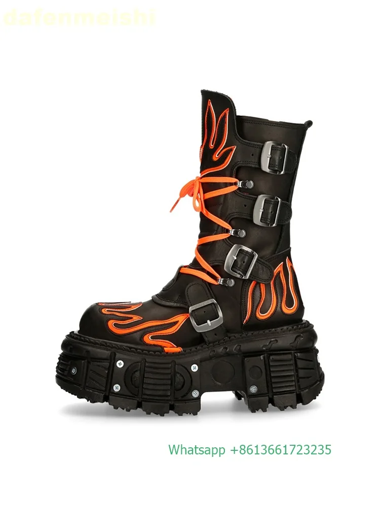 Fashion Men'S Boots - Retro Dark Style Punk Motorcycle Boots