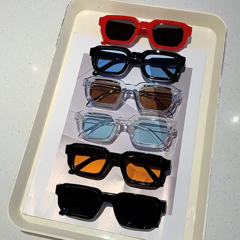 Men'S Fashion Old Money - Vintage Rectangle Frame Sunglasses Outdoor Man