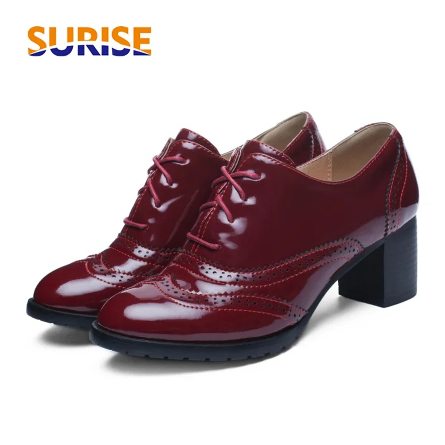 Oxford Shoes Brogue - British Women's Oxfords Blue Red Black