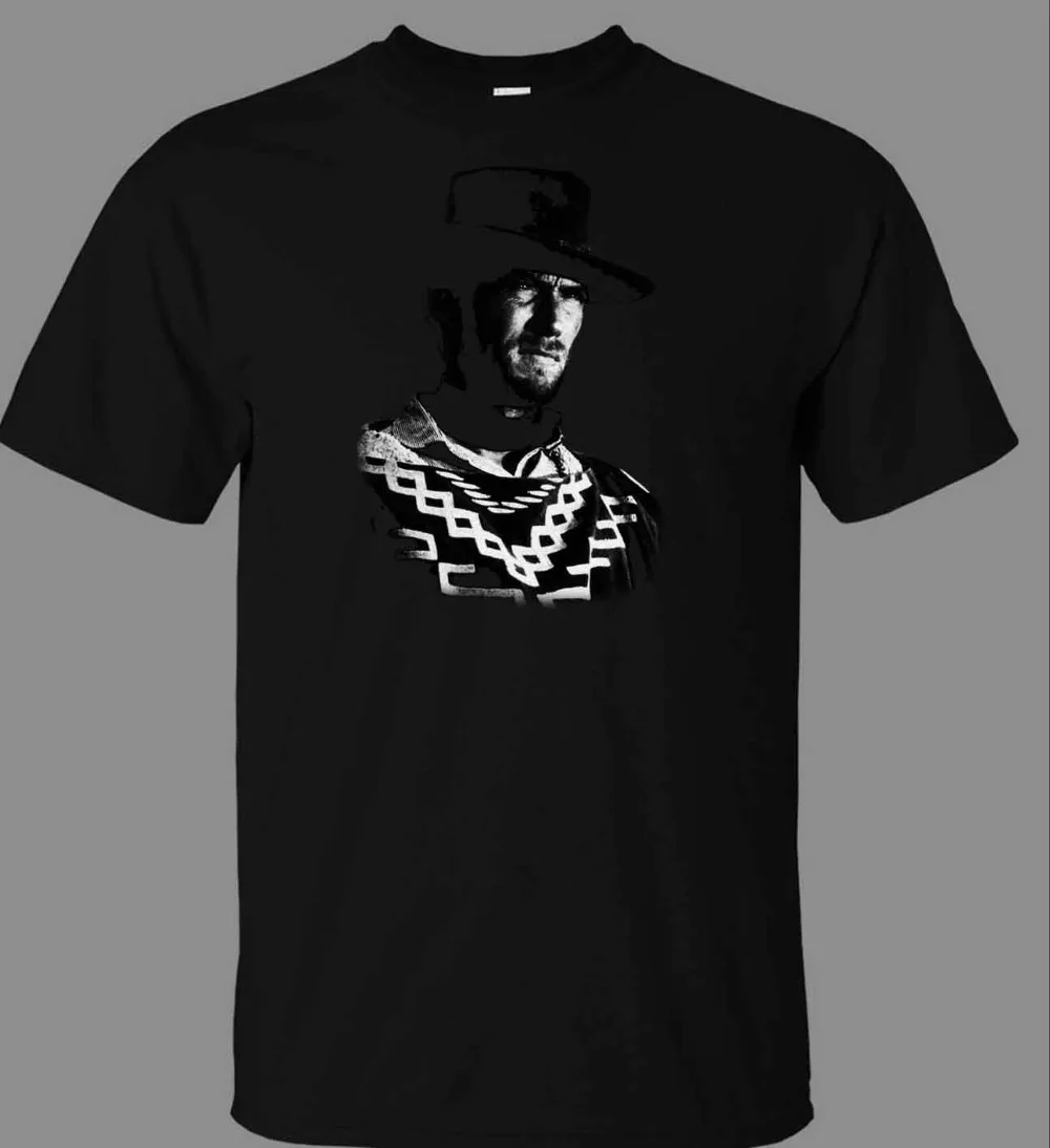 Mens Fashion Poncho - Clint Eastwood Poncho T-Shirt - New