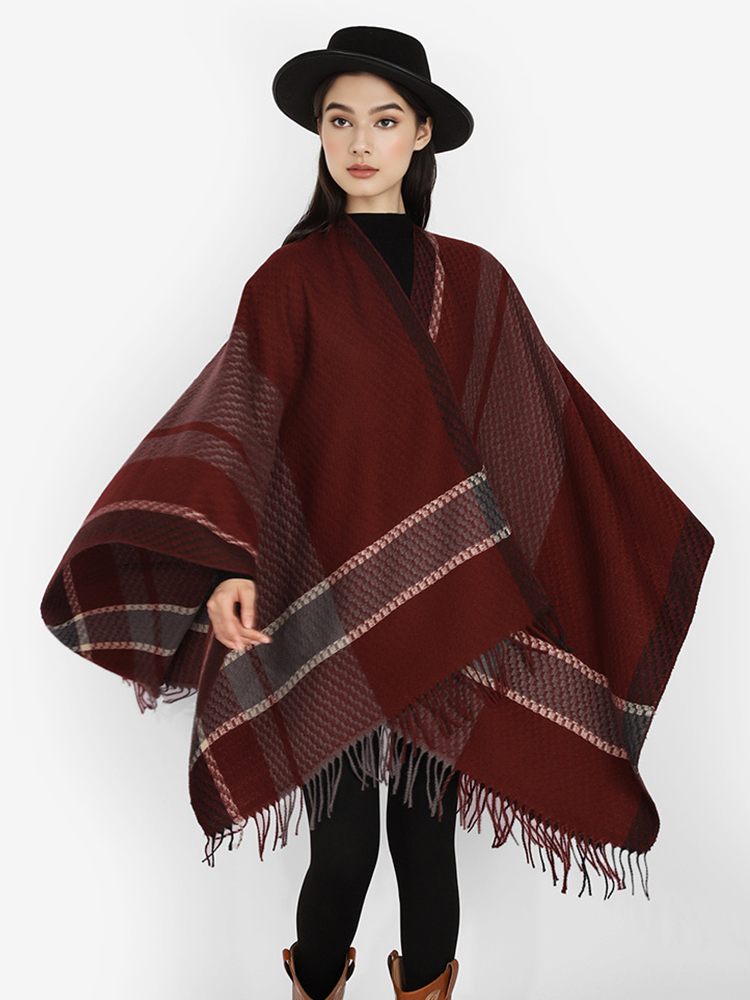 Mens Fashion Poncho - Winter Women Men Scarf Layers Poncho