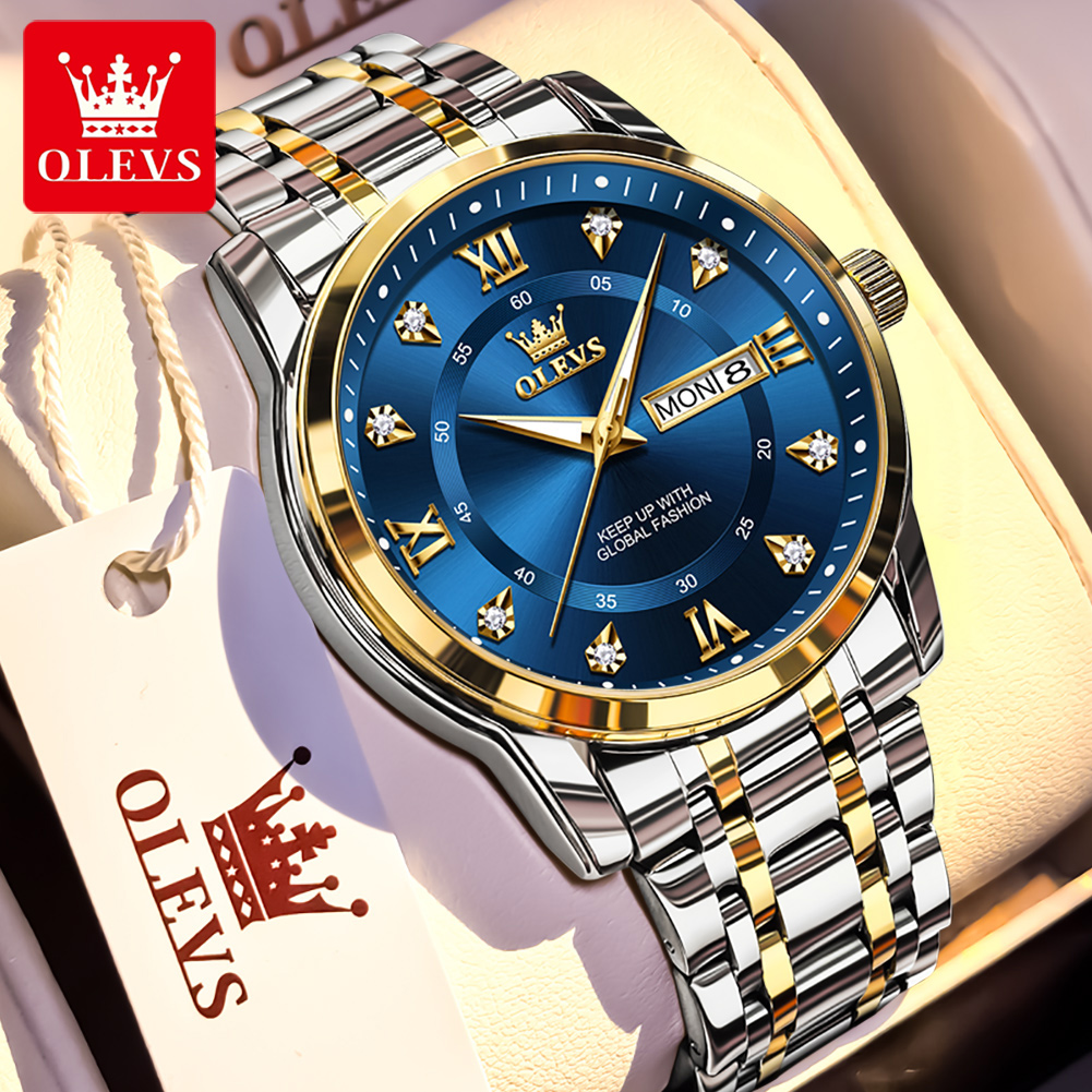 Fashion Mens Watches - OLEVS Brand Fashion men's watches stainless