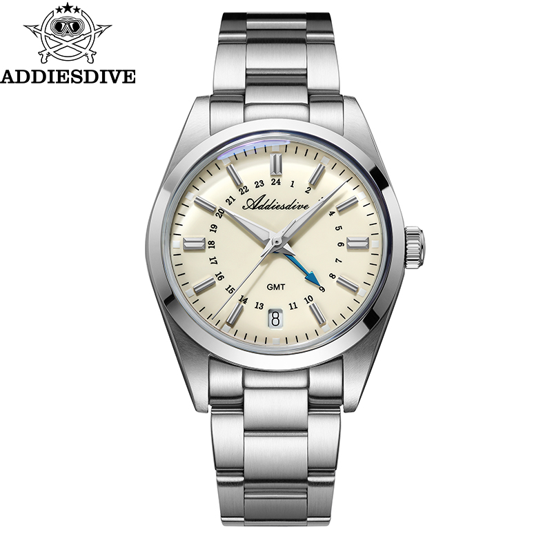 Fashion Mens Watches - ADDIESDIVE Hot Brand 36mm Luxury GMT