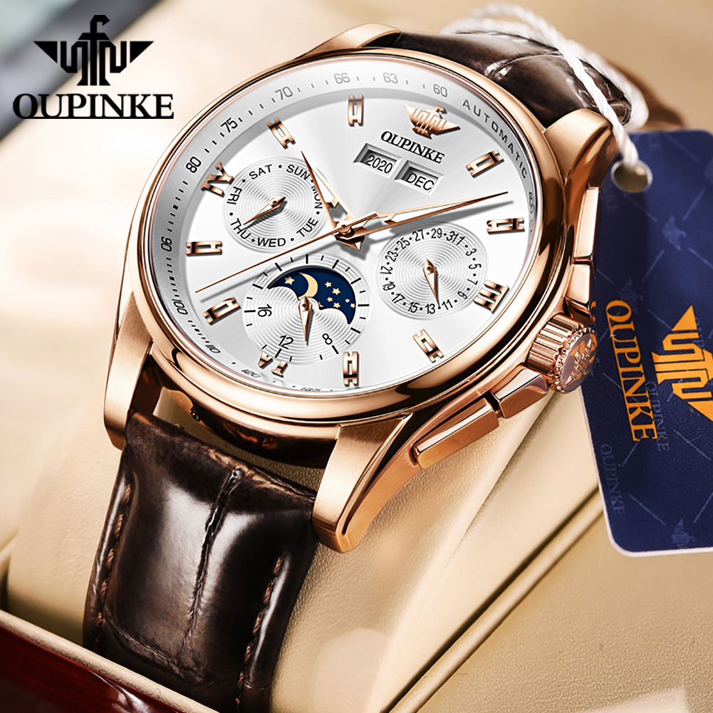 Mens Fashion Week - OUPINKE Men's Watches Casual Trend Leather