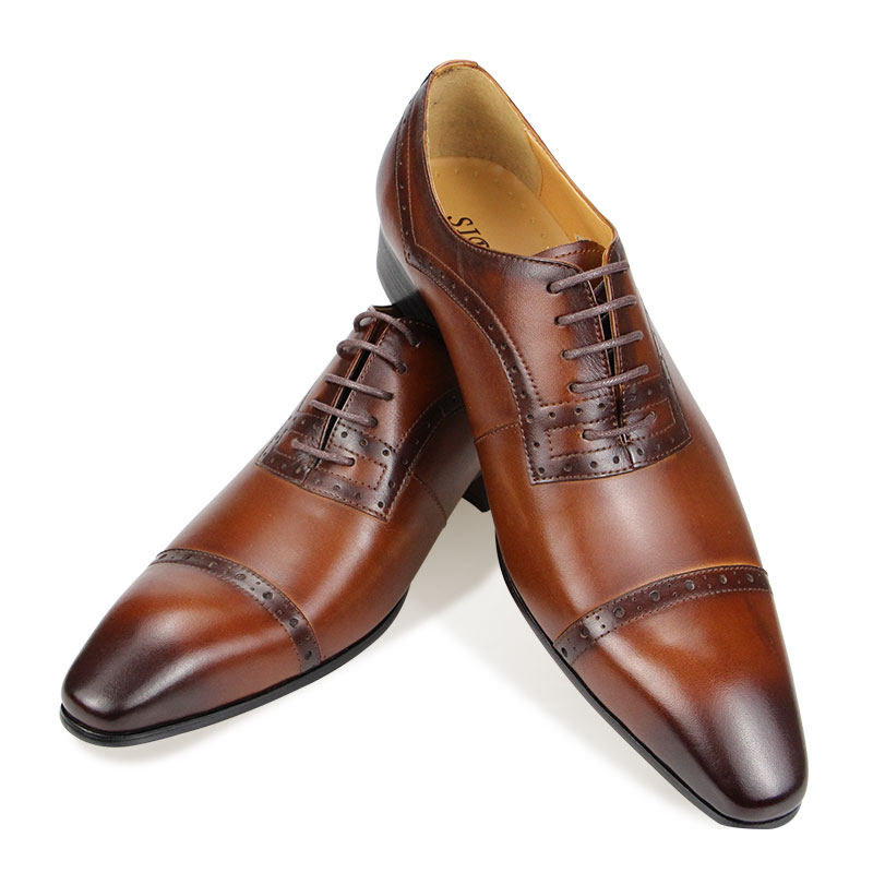 Oxford Shoes Brogue - Premium Men's Genuine Leather Oxford Shoes|Luxury