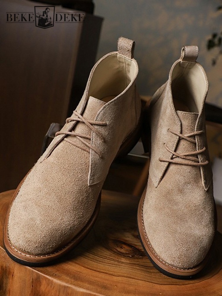 Mens Fashion Workwear - Fashion Versatile Male Lace-Up Color Block