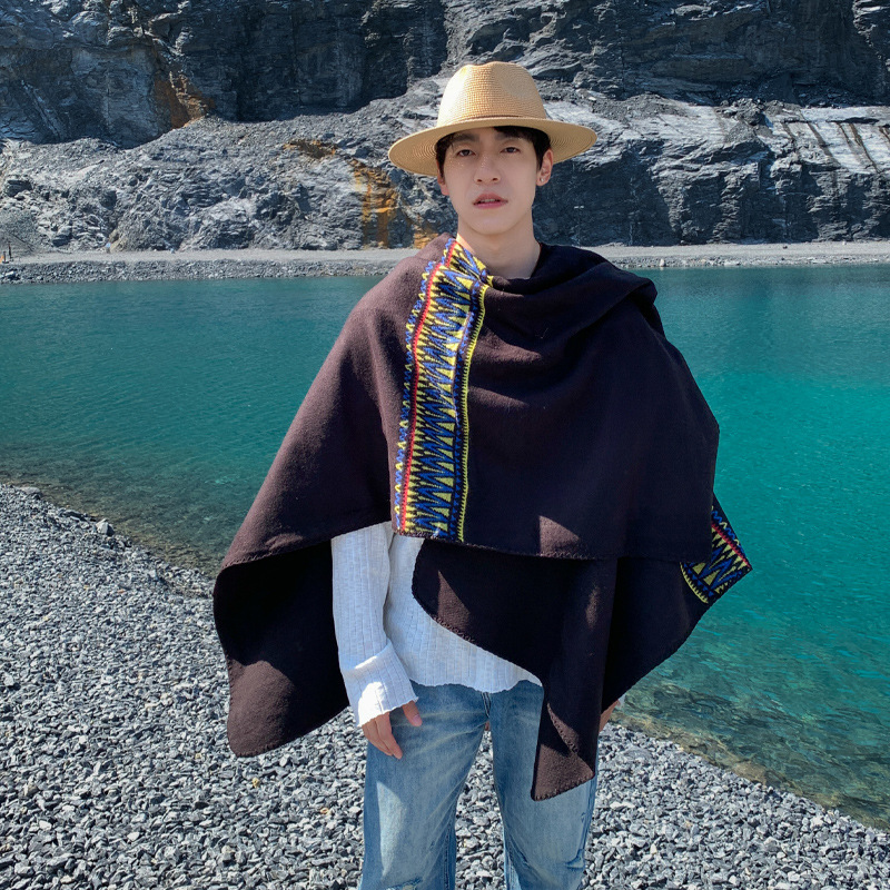 Men's Cape Desert Travel Ethni - Mens Fashion Poncho 评论和价格