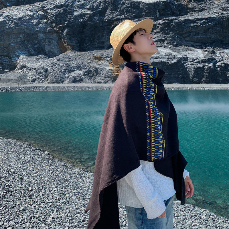 Men's Cape Desert Travel Ethni - Mens Fashion Poncho 评论和价格