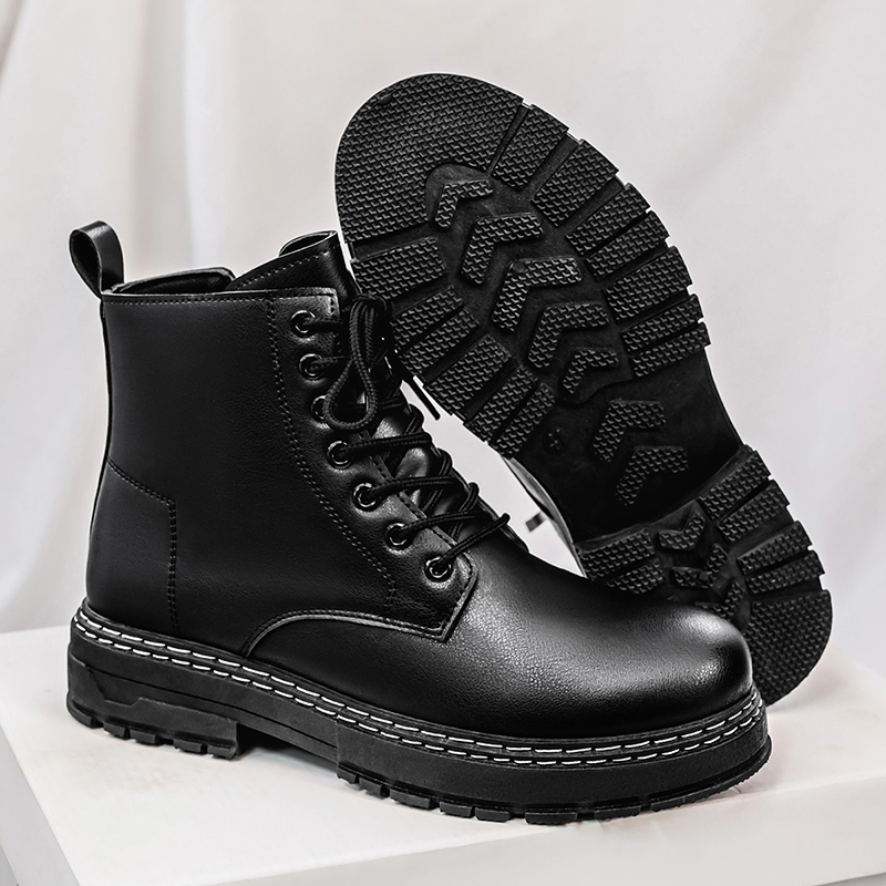 Men's 4-Season Black Patent Le - Fashion Men'S Boots 评论和价格