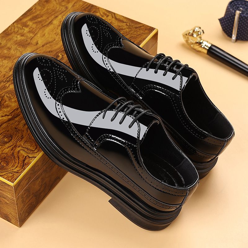 Men's Patent Leather Brogue Dr - Oxford Shoes Brogue 评论和价格