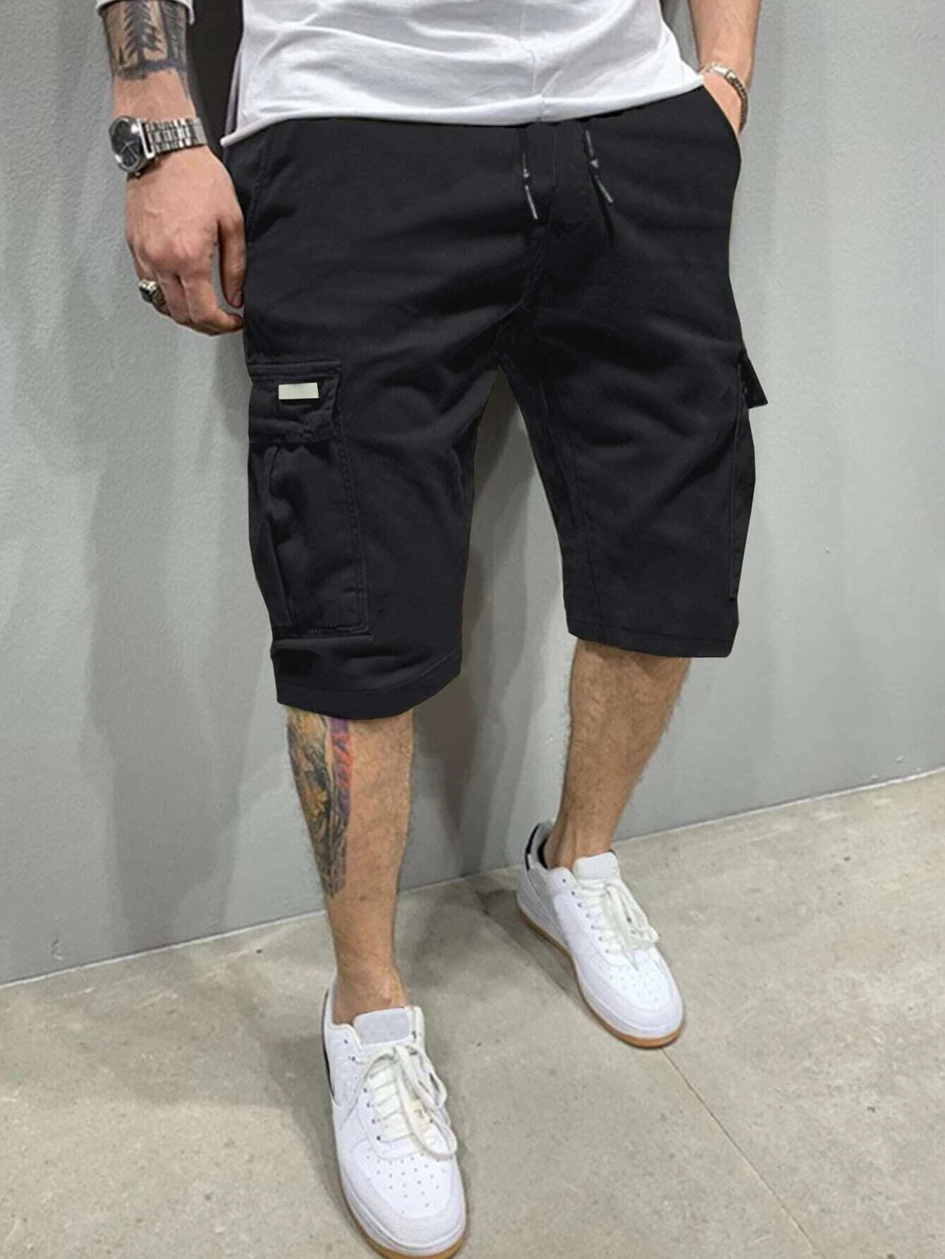 Summer men's cropped pants, fa - Mens Fashion Workwear 评论和价格