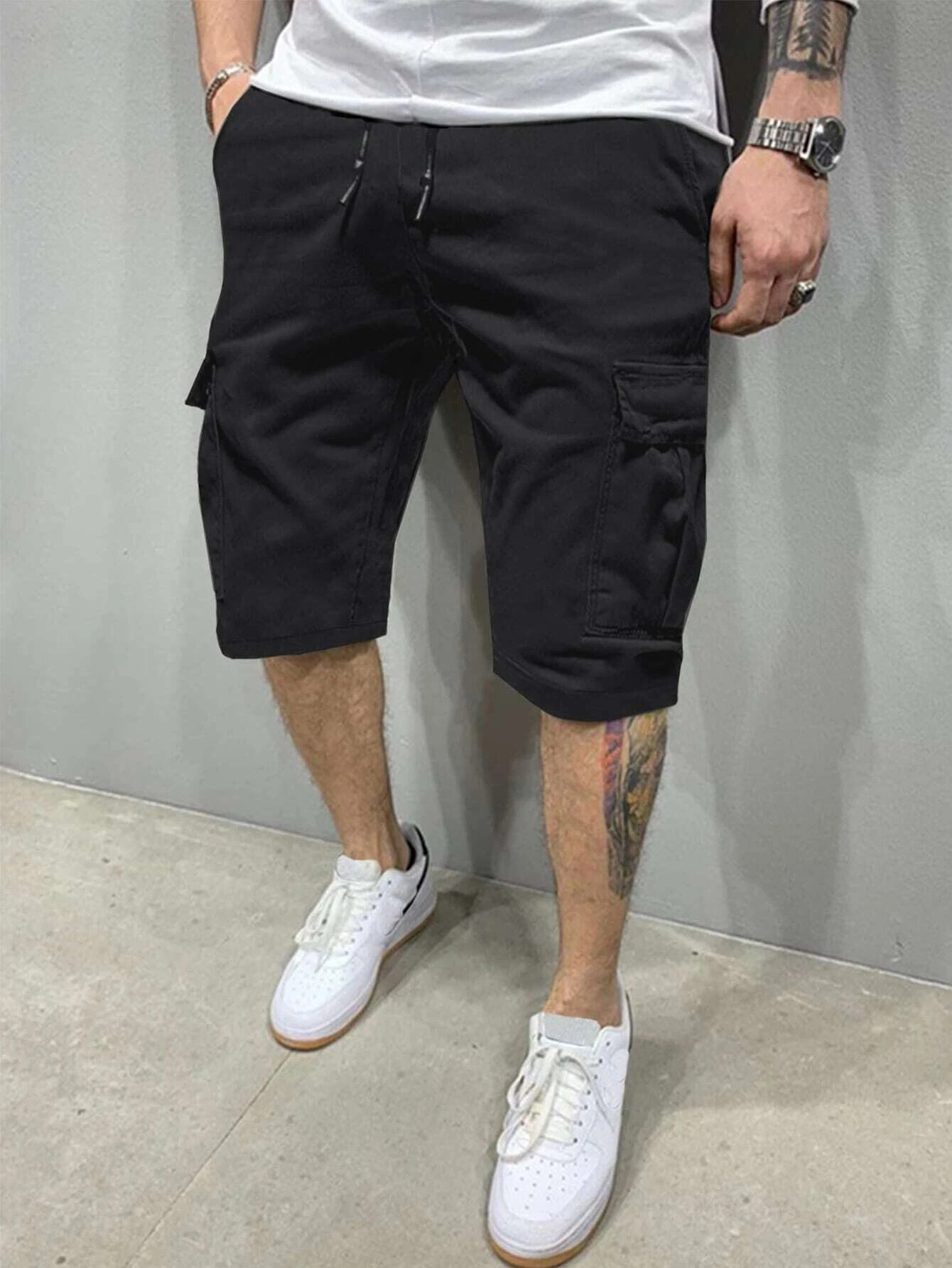 Summer men's cropped pants, fa - Mens Fashion Workwear 评论和价格
