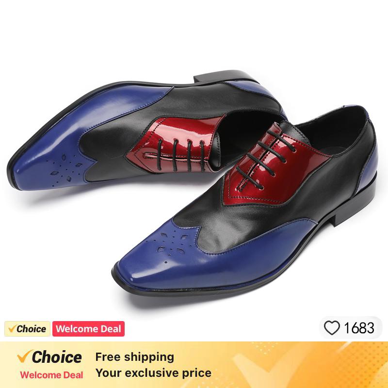 LUXURY MEN'S OXFORD SHOES BLAC - Oxford Shoes Brogue 评论和价格