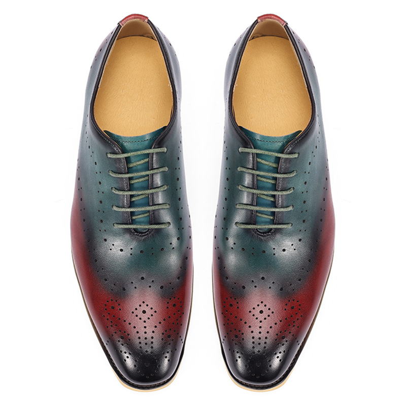 Luxury Men's Dress Shoes Genui - Oxford Shoes Brogue 评论和价格