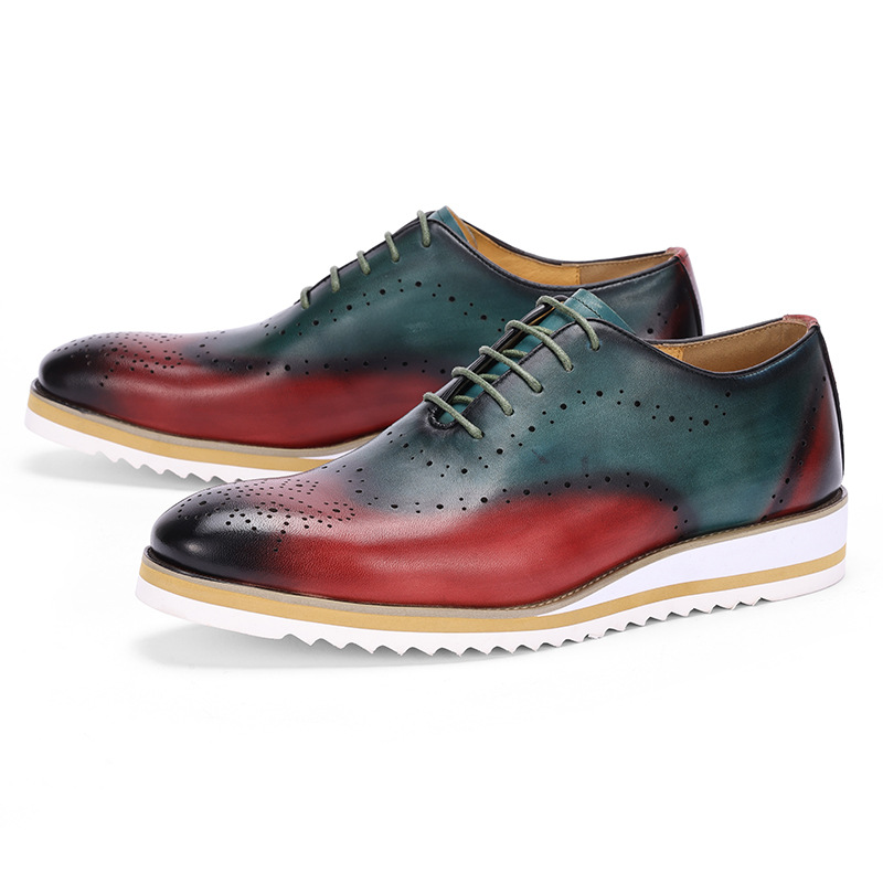 Luxury Men's Dress Shoes Genui - Oxford Shoes Brogue 评论和价格