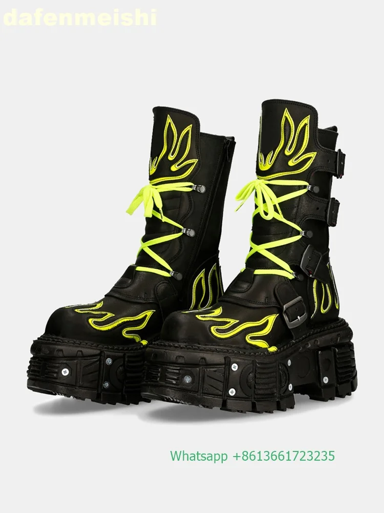 Retro Dark Style Punk Motorcyc - Fashion Men'S Boots 评论和价格
