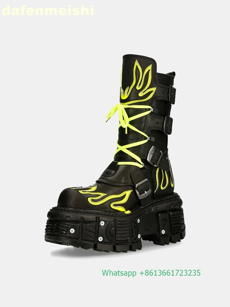 Retro Dark Style Punk Motorcyc - Fashion Men'S Boots 评论和价格