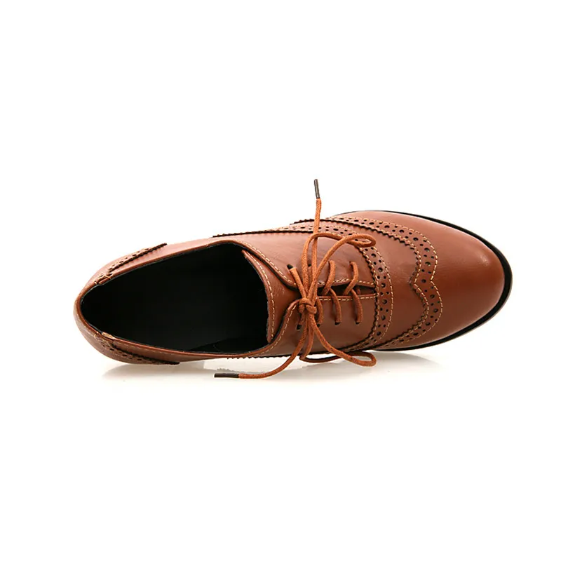 British Women Oxfords High Blo - Oxford Shoes Brogue 评论和价格