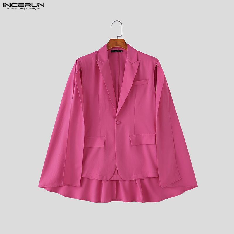INCERUN Men's Irregular Blazer - Mens Fashion Poncho 评论和价格