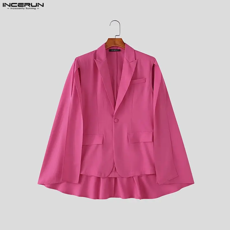 INCERUN Men's Irregular Blazer - Mens Fashion Poncho 评论和价格