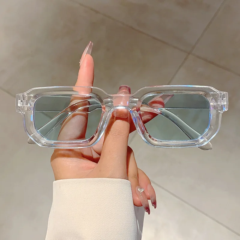 Vintage Rectangle Frame Sungla - Men'S Fashion Old Money 评论和价格