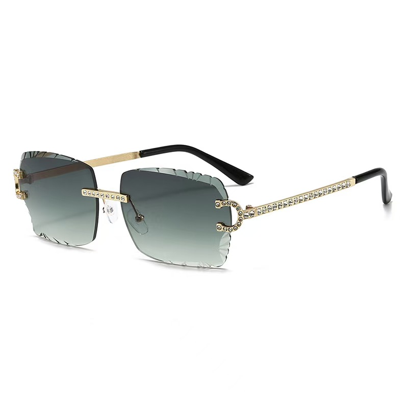 Fashion Rimless Square Sunglas - Men'S Fashion Old Money 评论和价格