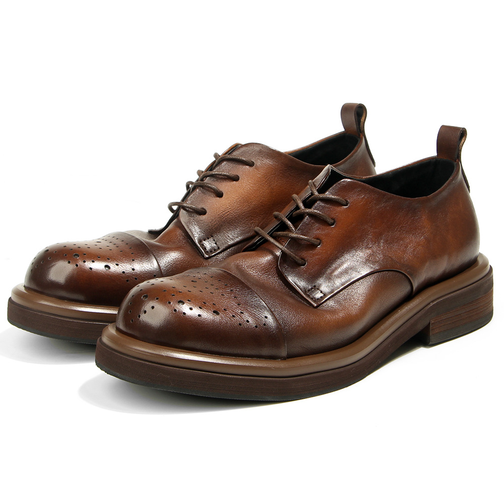 Top Quality Genuine Leather Me - Oxford Shoes Brogue 评论和价格