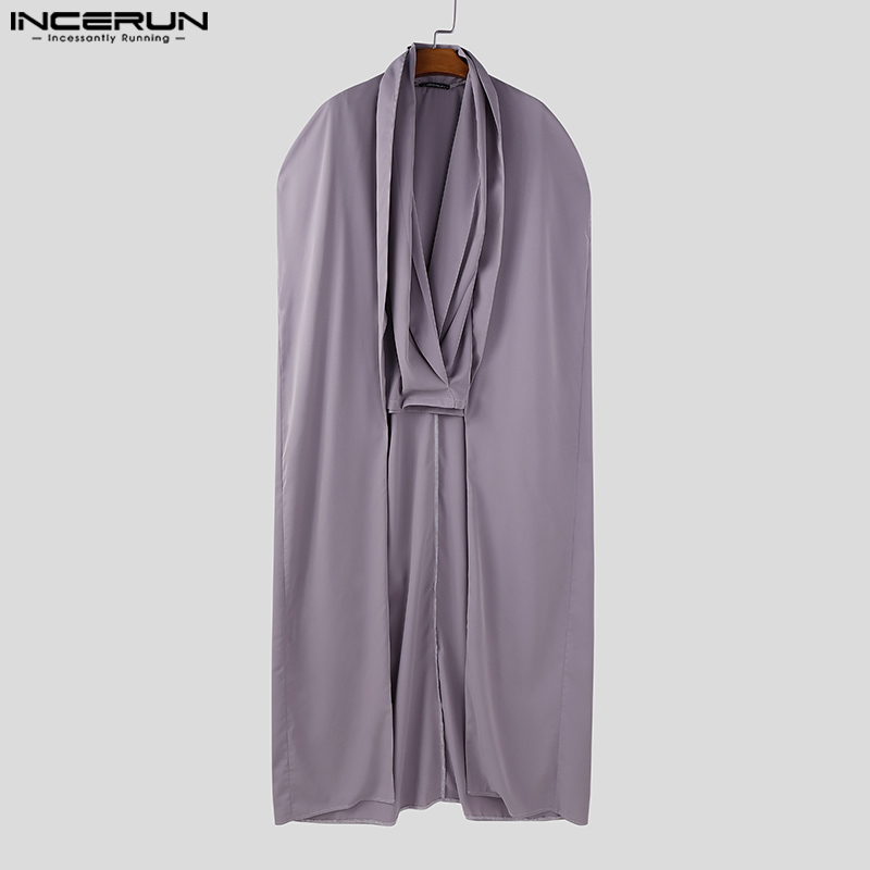 INCERUN Men Long Style Shirt S - Mens Fashion Poncho 评论和价格