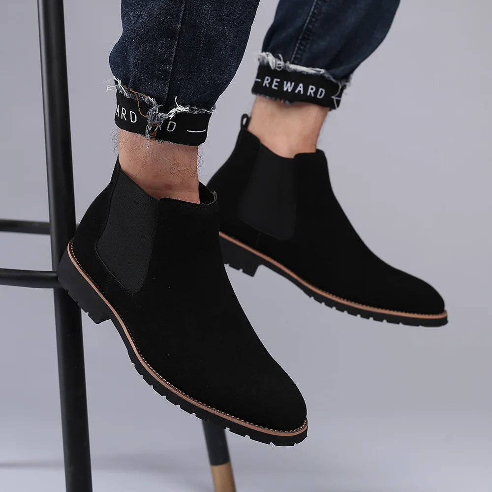 Men Ankle Boots British Style  - Fashion Men'S Boots 评论和价格