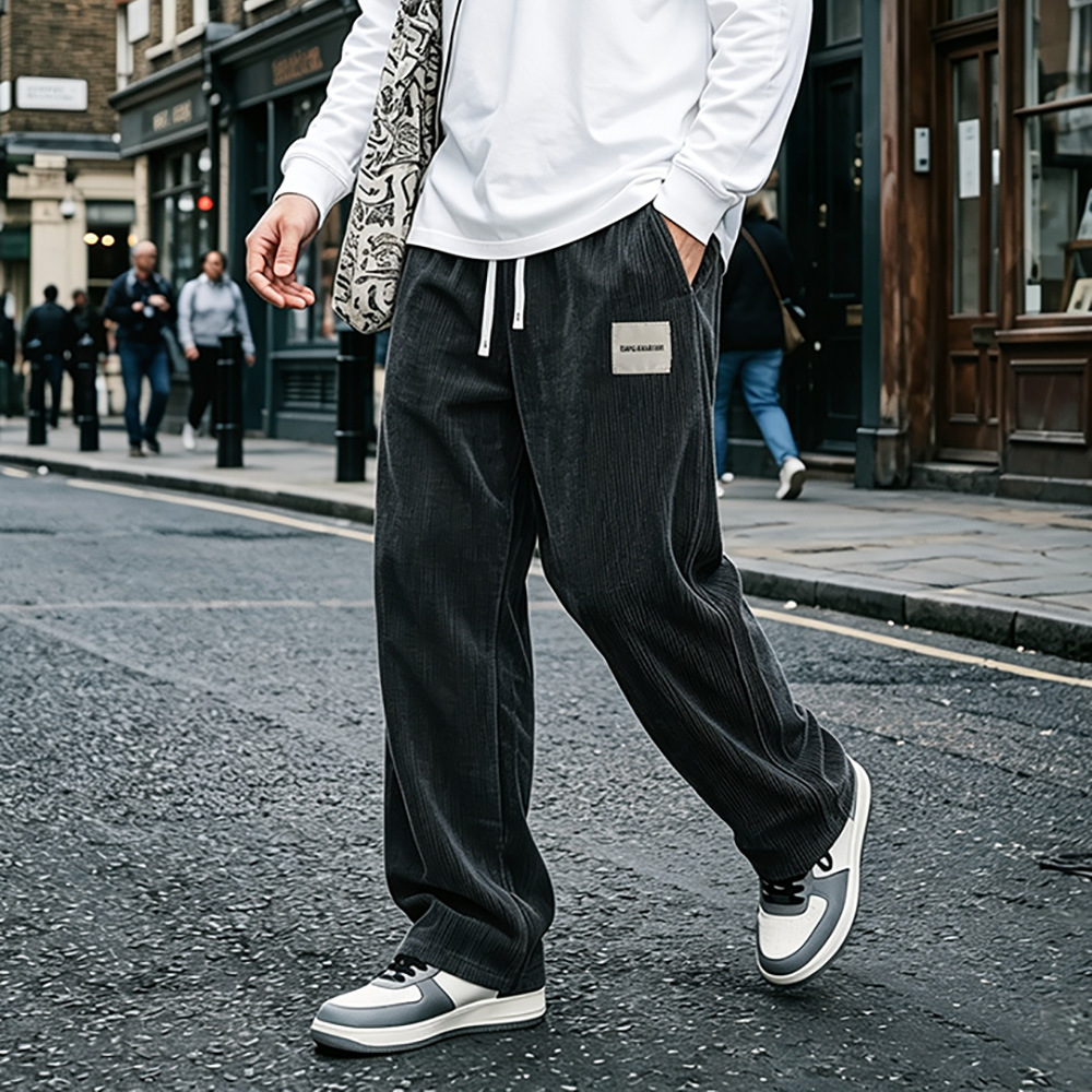 Men's Casual Long Pants Cordur - Men Fashion King 评论和价格