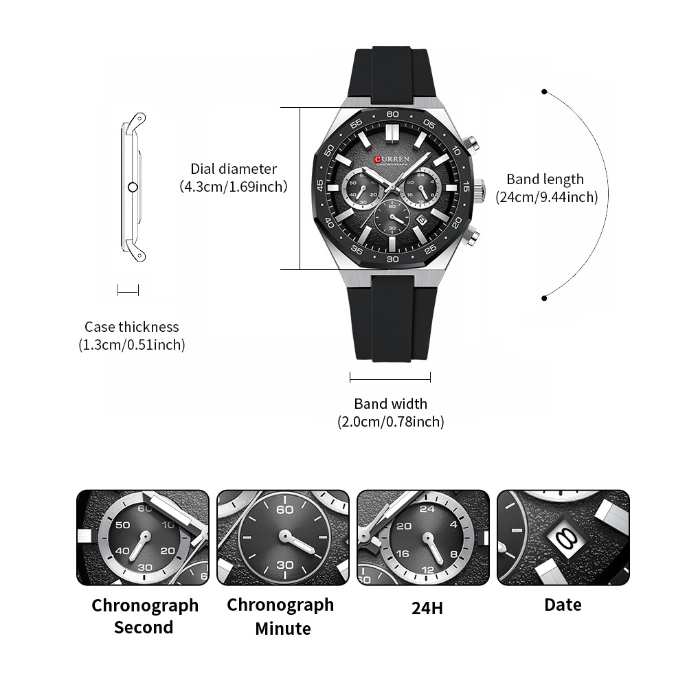 CURREN Fashion Casual Men Spor - Fashion Mens Watches 评论和价格