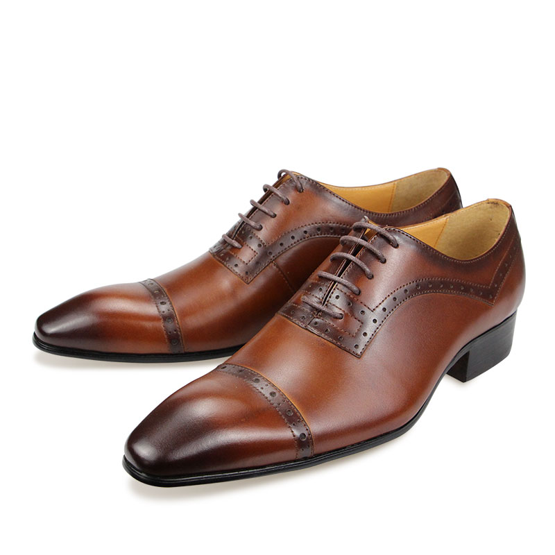 Premium Men's Genuine Leather  - Oxford Shoes Brogue 评论和价格