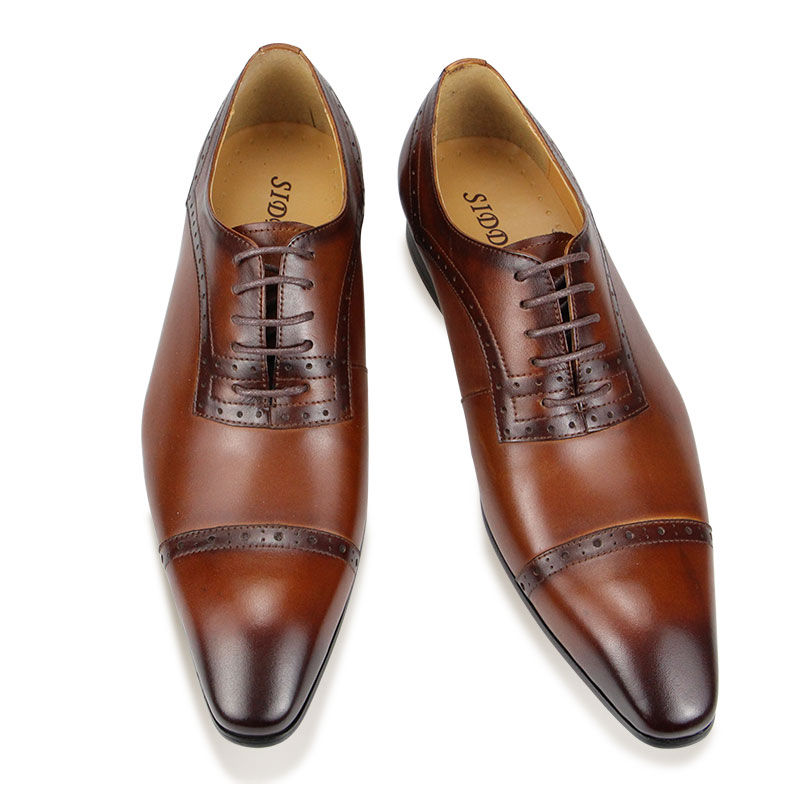 Premium Men's Genuine Leather  - Oxford Shoes Brogue 评论和价格