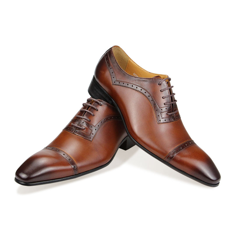 Premium Men's Genuine Leather  - Oxford Shoes Brogue 评论和价格