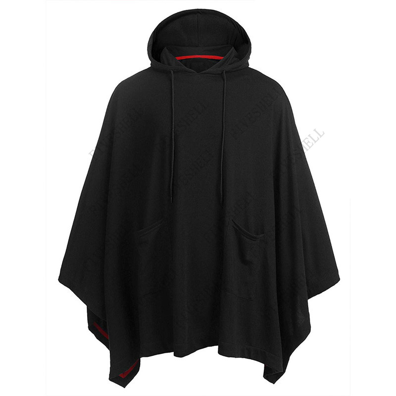 Unisex Casual Hooded Poncho Ca - Mens Fashion Poncho 评论和价格