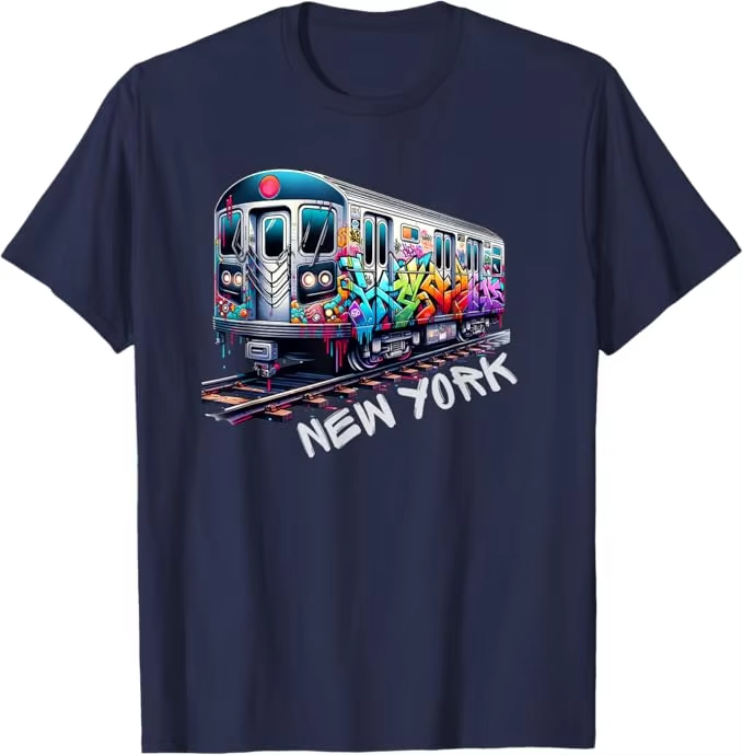 New York Train Graffiti Style  - Men'S Fashion Nyc 评论和价格