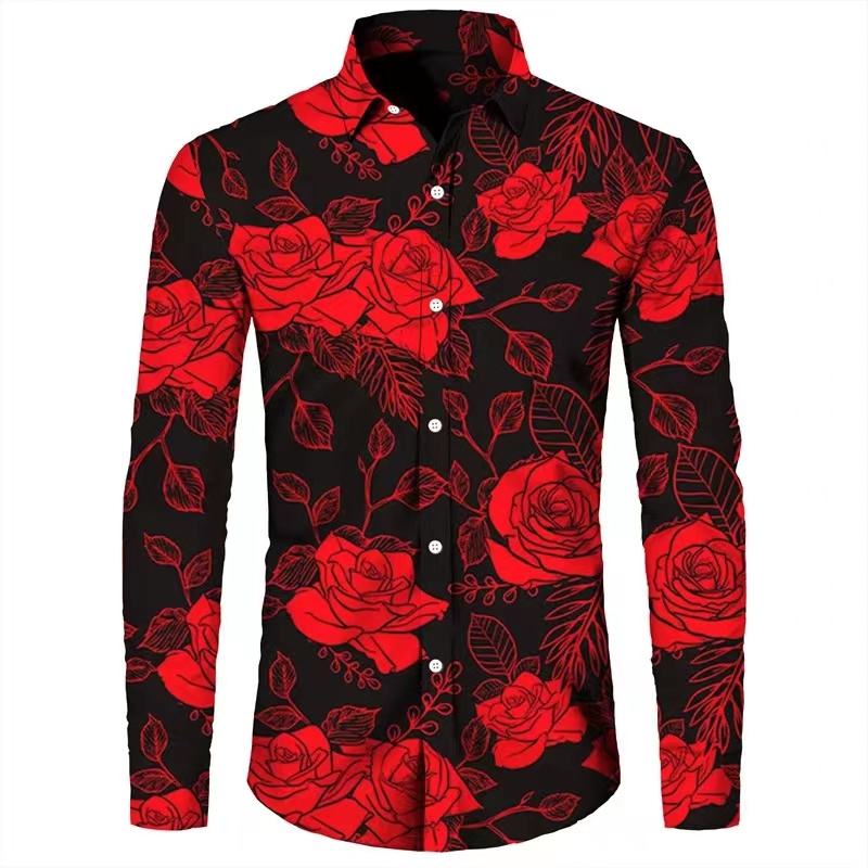 Fashion Flowers 3D Print Men's - Men'S Fashion 2025 评论和价格