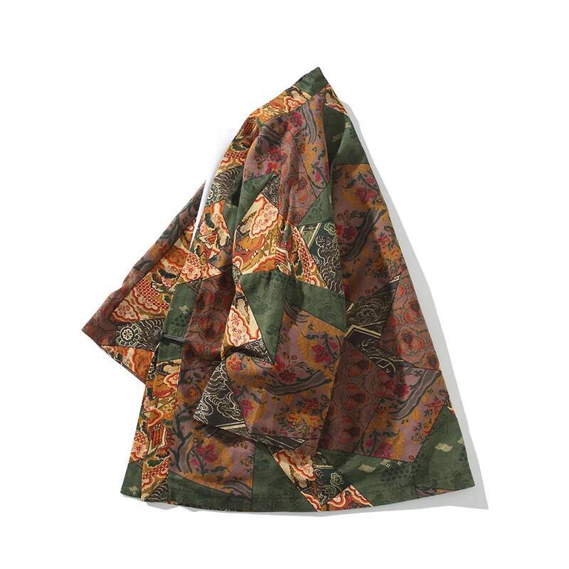 Ethnic Style Print Yukata Men  - Mens Fashion Workwear 评论和价格