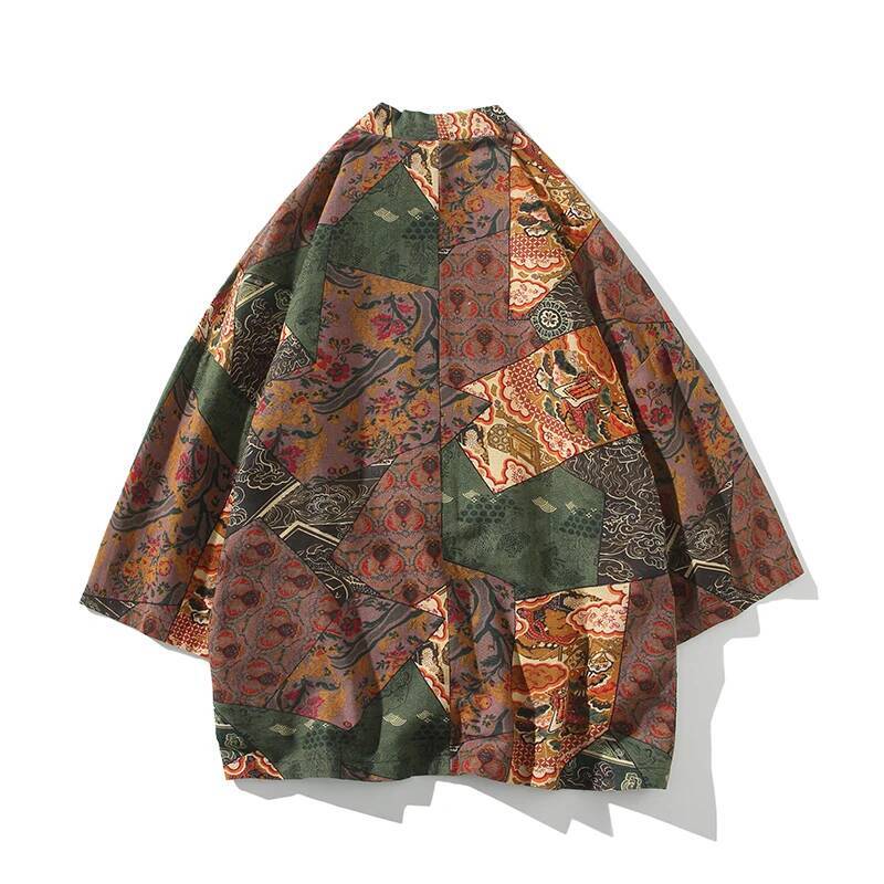 Ethnic Style Print Yukata Men  - Mens Fashion Workwear 评论和价格