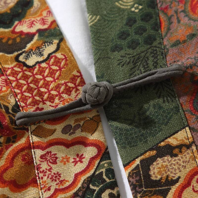 Ethnic Style Print Yukata Men  - Mens Fashion Workwear 评论和价格