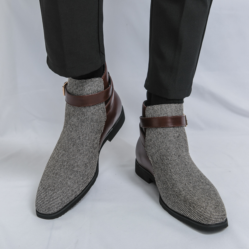 Classic Ankle Boots Men High Q - Oxford Shoes Brogue 评论和价格