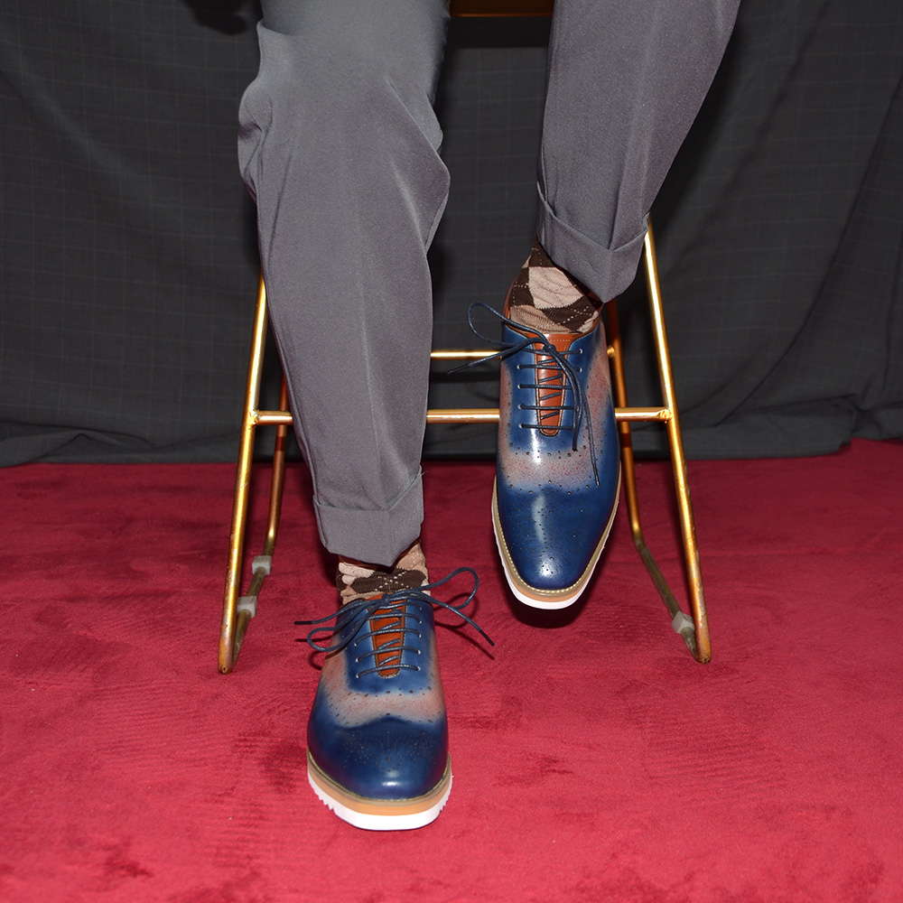 Luxury Plain Toe Duotone Color - Oxford Shoes Brogue 评论和价格